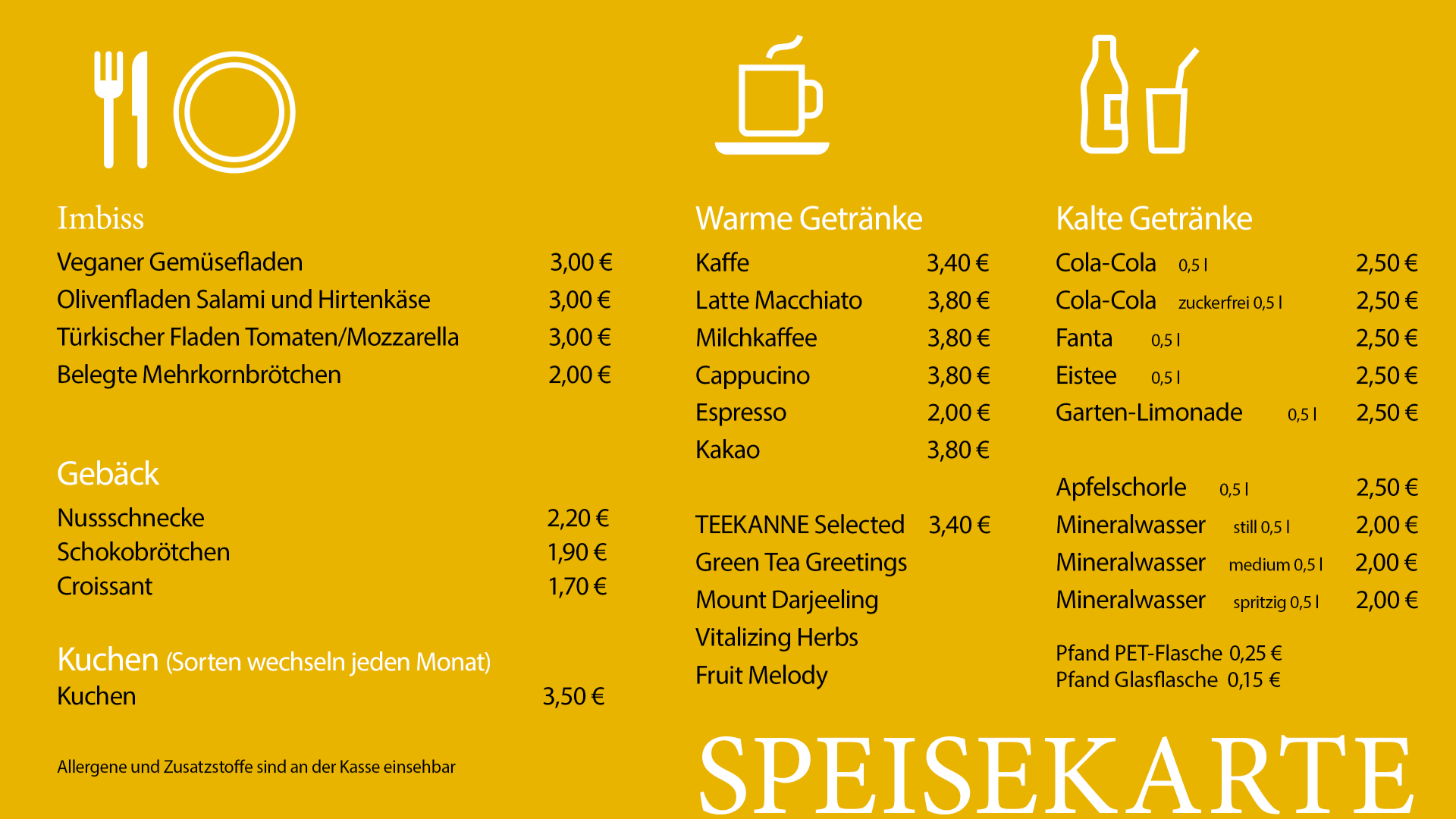 Speisekarte